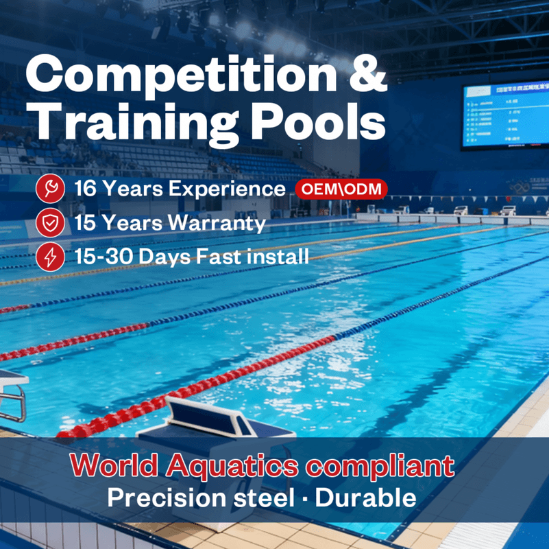 Dimensión y materiales estándar Piscina exterior adecuada para cualquier entorno OEM resistente a las condiciones meteorológicas
